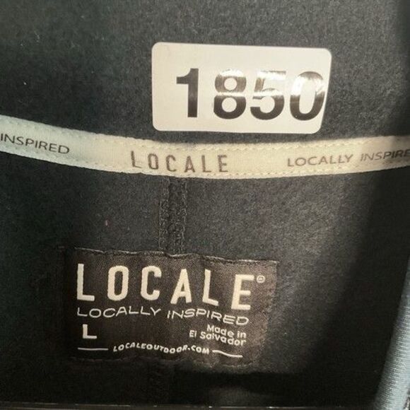 NWT Locale Locally Inspired 1/2 Zip Mockneck Fleece Hoodie Men Size L Logo Afton - Picture 2 of 12